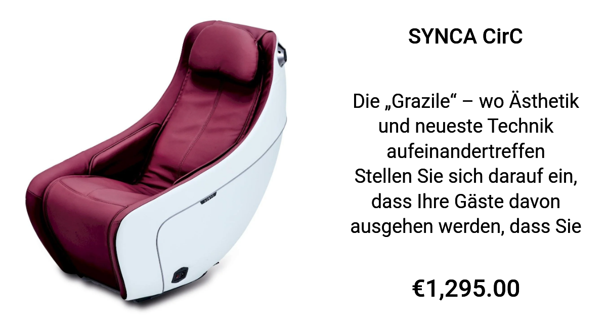 The SYNCA CirC | massage chair world
